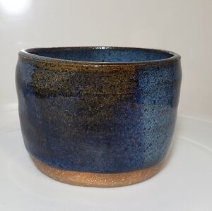 Handmade Small Blue & Gold Pottery Bowl